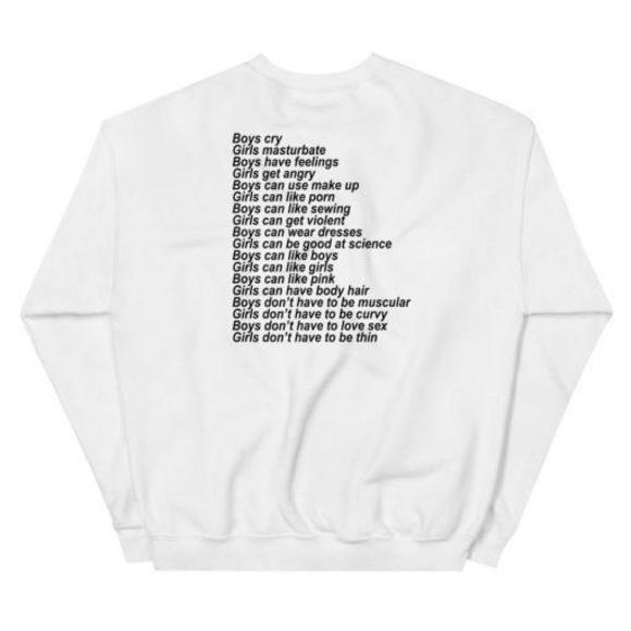 Boys Cry Girls Masturbate Boys Have Feelings Sweatshirt - Picture 1 of 4